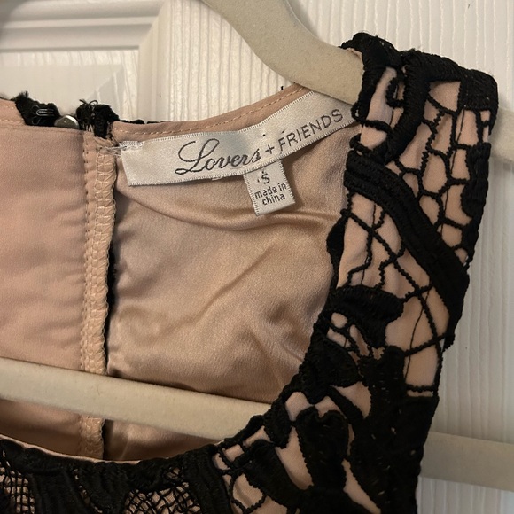 Lovers + Friends Black Revolve Caspian Lace Cocktail Shift Dress - Picture 3 of 6